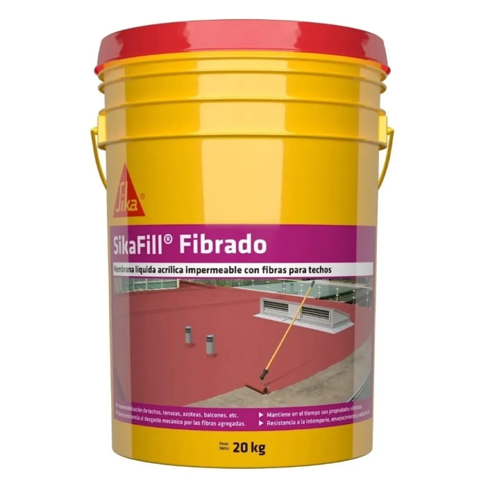 Sikafill techos fibrado x 20 kgs.