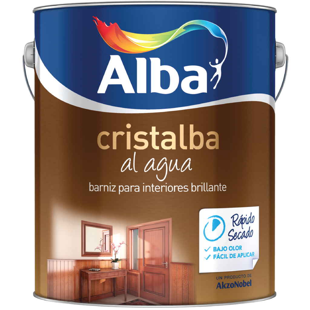 Cristalba barniz al agua bte. x 1 lt.