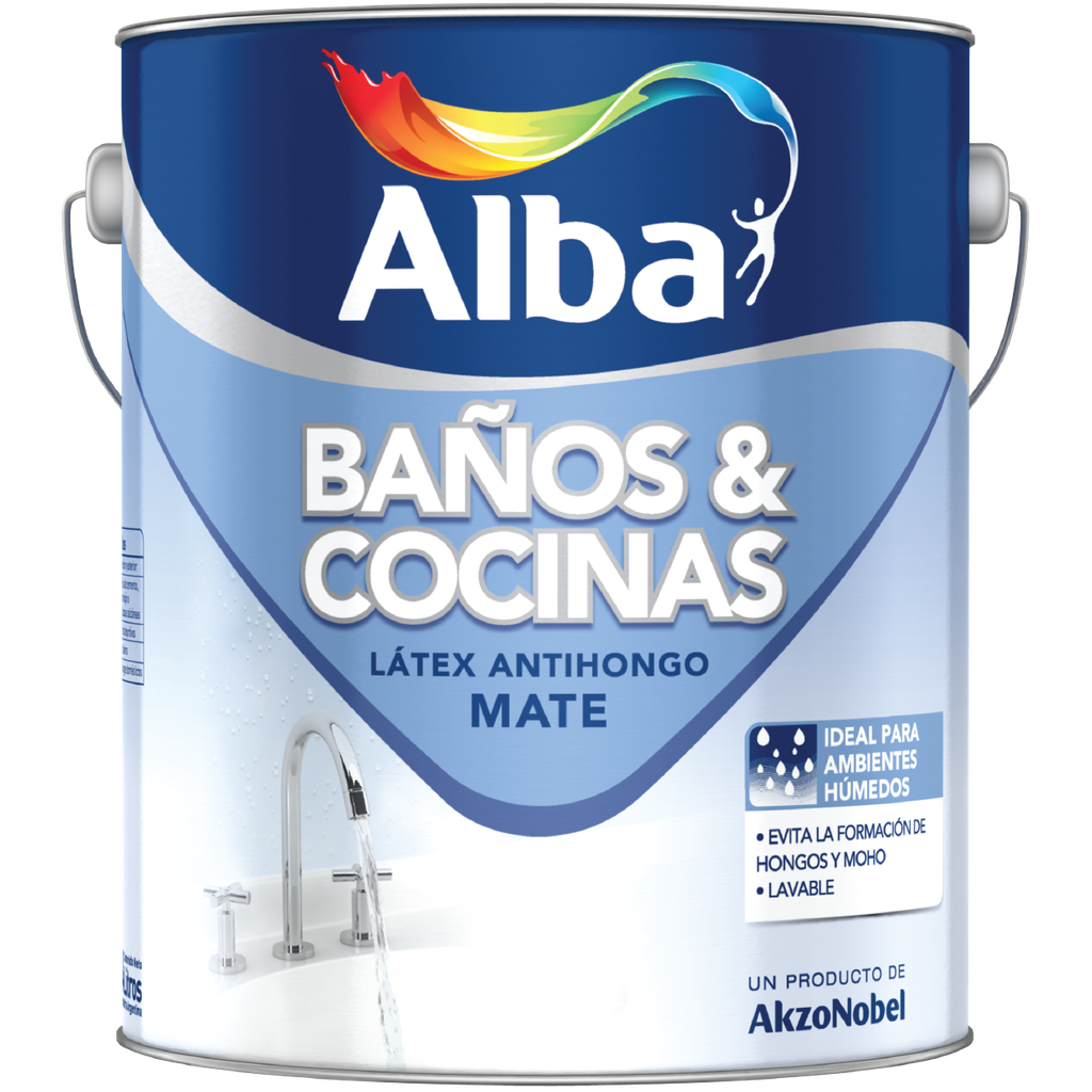 Baños y cocinas Alba antihongo blanco x 1 lt.