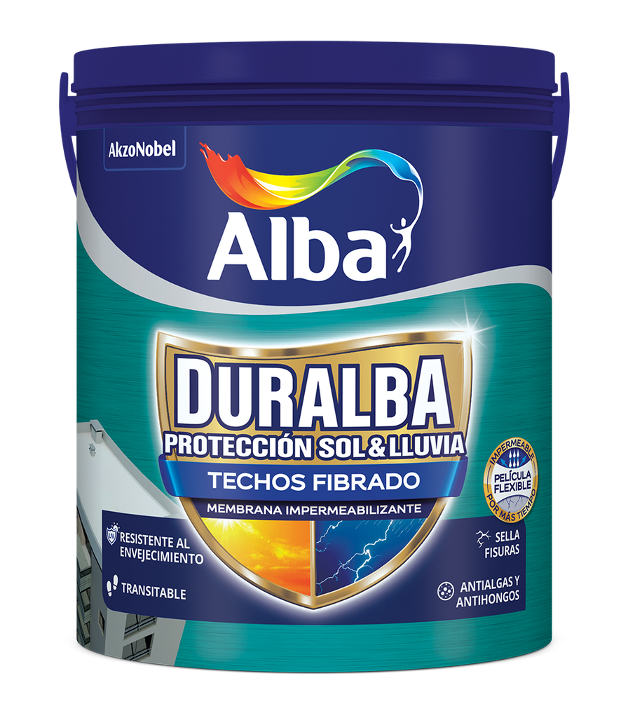 Duralba techos fibrado Blanco x 1 lt.