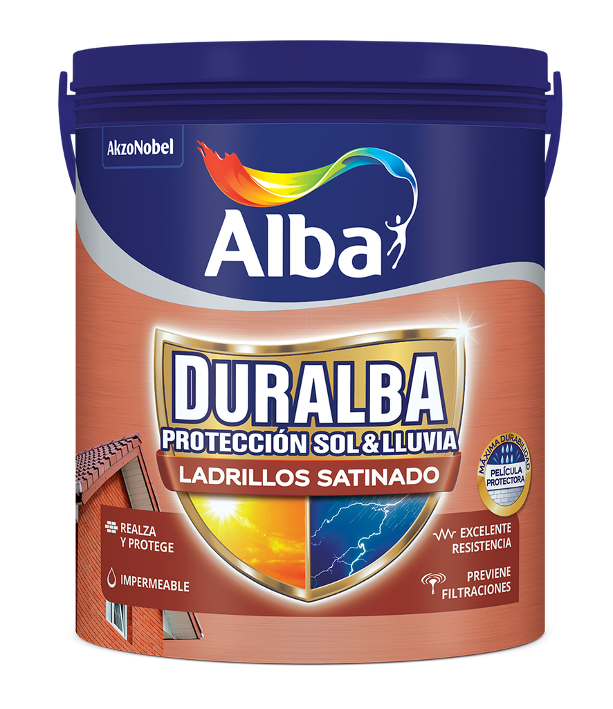 Duralba ladrillos satinado transparente x 10 lts.