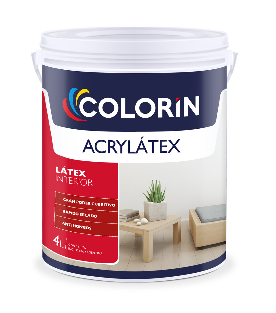 Acrylatex latex interior mate Blanco x 1 lt.