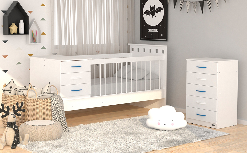 CAMA CUNA FUNCIONAL SERIE 5 BLANCO