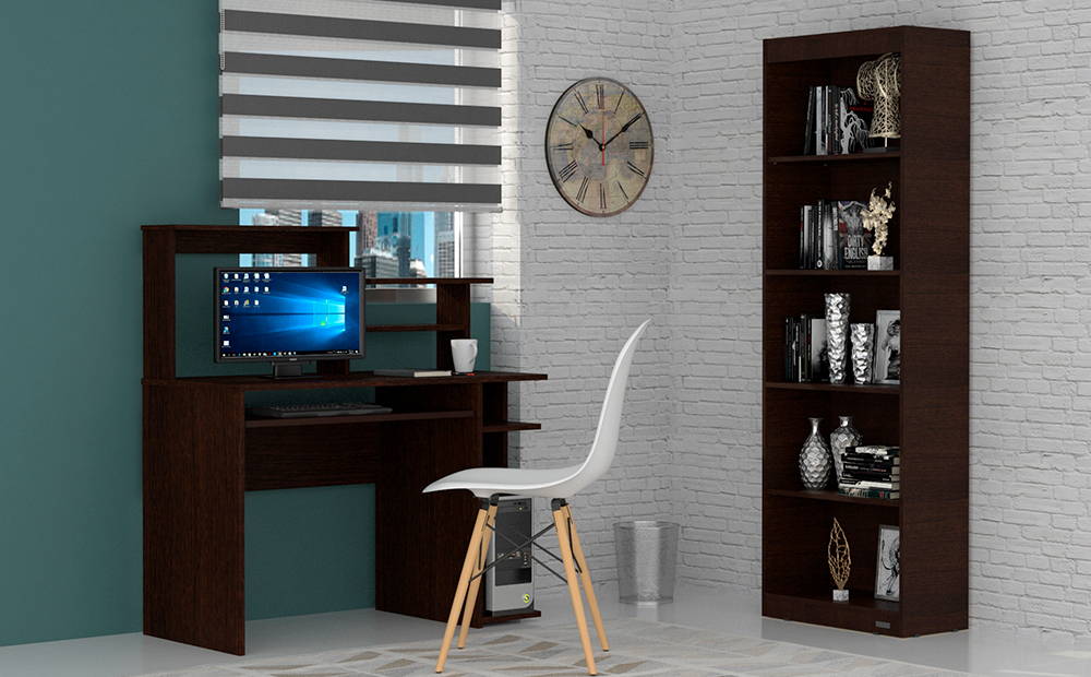 BIBLIOTECA C/ ESTANTES 0.60 MTS.MELAMINA