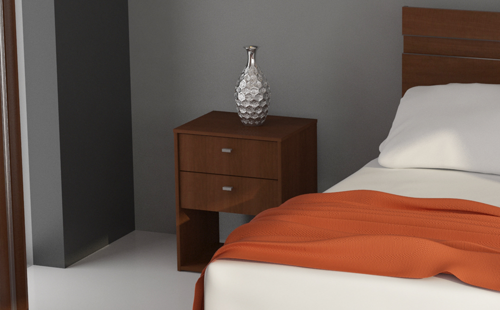 MESA DE LUZ 2 CAJONES NATURE