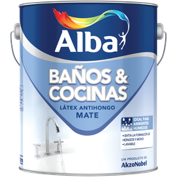 [1165001004] Baños y cocinas Alba antihongo blanco x 4 lts.