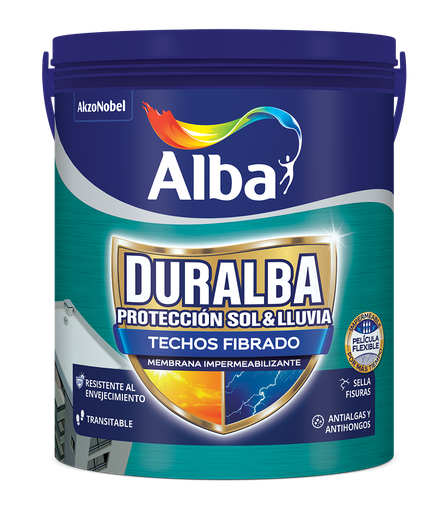 Duralba techos fibrado Blanco x 1 lt.