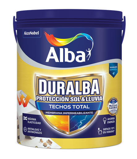 Duralba techos total Blanco x 4 lts.