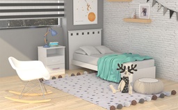 [56116] CAMA 1 PL SERIE 5 BLANCO
